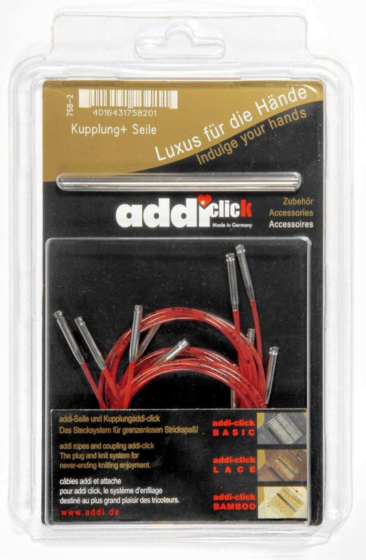 addi Click Cords and Connector for Lace Interchangeable Knitting Needles